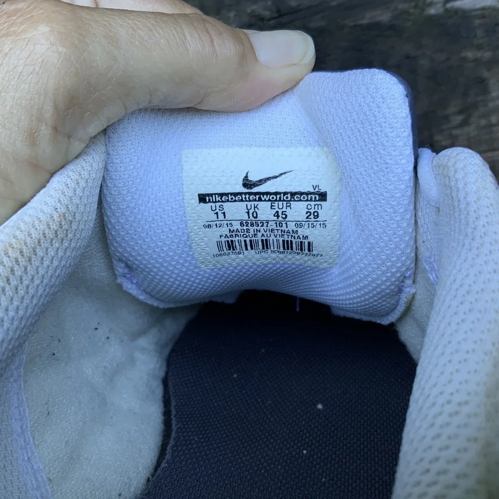 Nike Durasport III Soft Spike Shoes 628527-101 Men Size 11 White/Black Golf‎